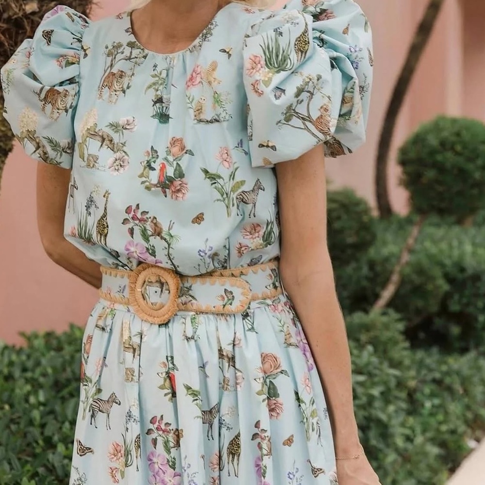 Antonio Melani Floral Puff Sleeve SET with Belt (size 4/6)